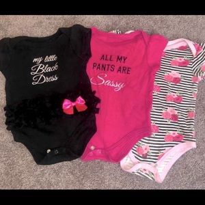 Little Treasures 6/9M onesies